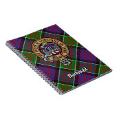 Clan MacDonald van Clanranald Crest over Tartan Notitieboek (Rechterzijde)
