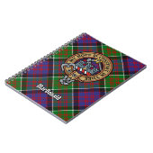 Clan MacDonald van Clanranald Crest over Tartan Notitieboek (Linkerzijde)
