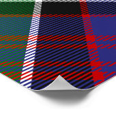Clan MacDonald van Clanranald Crest over Tartan Poster (Hoek)