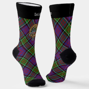 Clan MacDonald van Clanranald Crest over Tartan Sokken