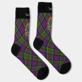 Clan MacDonald van Clanranald Crest over Tartan Sokken (Rechts)
