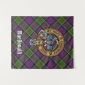 Clan MacDonald van Clanranald Crest over Tartan Wandkleed (Voorkant (horizontaal))