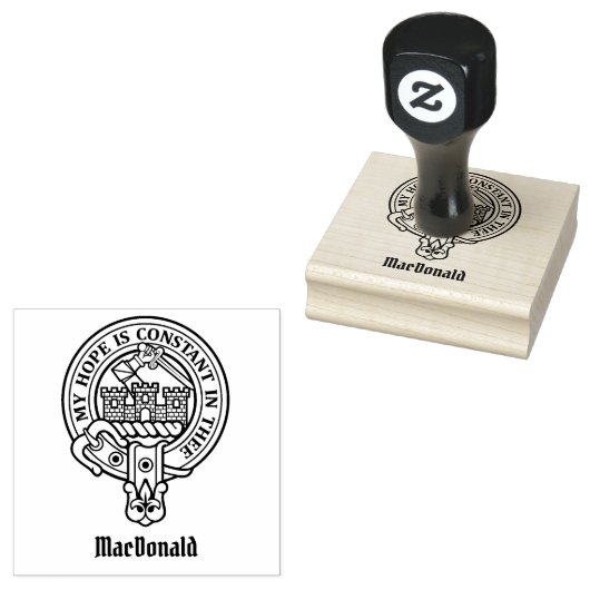 Clan MacDonald van Clanranald Crest Rubber Stamp Rubberstempel (Gestempeld)