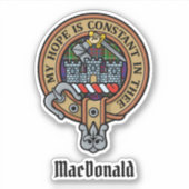 Clan MacDonald van Clanranald Crest Sticker (Voorkant)