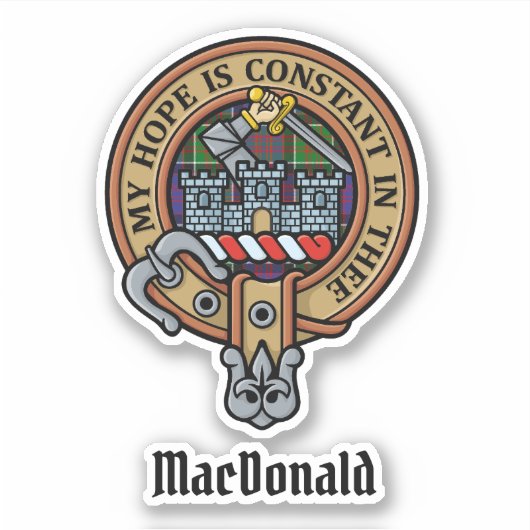 Clan MacDonald van Clanranald Crest Sticker (Voorkant)