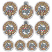 Clan MacDonald van Clanranald Crest Sticker Set (Voorkant)