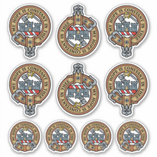 Clan MacDonald van Clanranald Crest Sticker Set