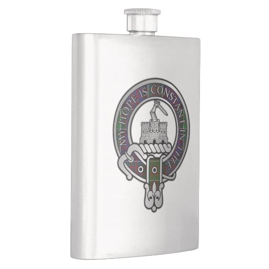 Clan MacDonald van Clanranald Crest & Tartan Flacon (Rechts)