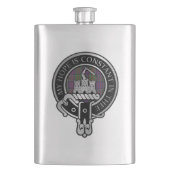 Clan MacDonald van Clanranald Crest & Tartan Flask Flacon (Voorkant)