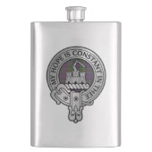 Clan MacDonald van Clanranald Crest & Tartan Flask Flacon (Voorkant)