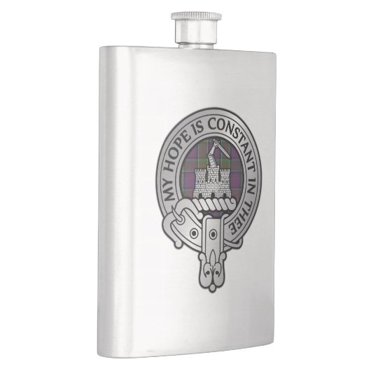 Clan MacDonald van Clanranald Crest & Tartan Flask Flacon (Rechts)