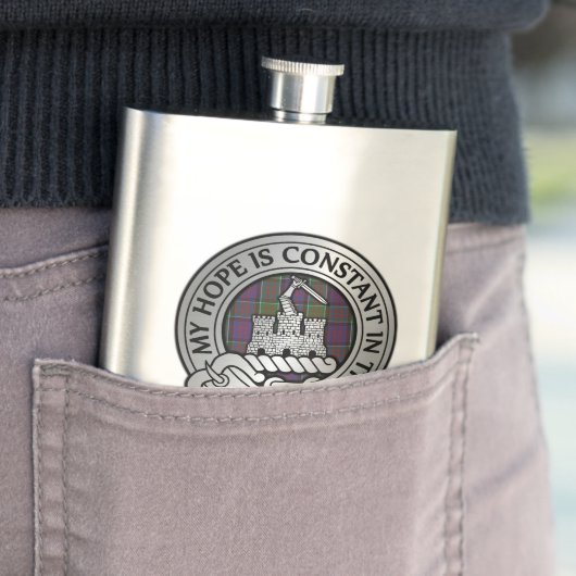 Clan MacDonald van Clanranald Crest & Tartan Flask Flacon (Voorbeeld)