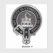 Clan MacDonald van Clanranald Crest & Tartan Sticker (Vel)