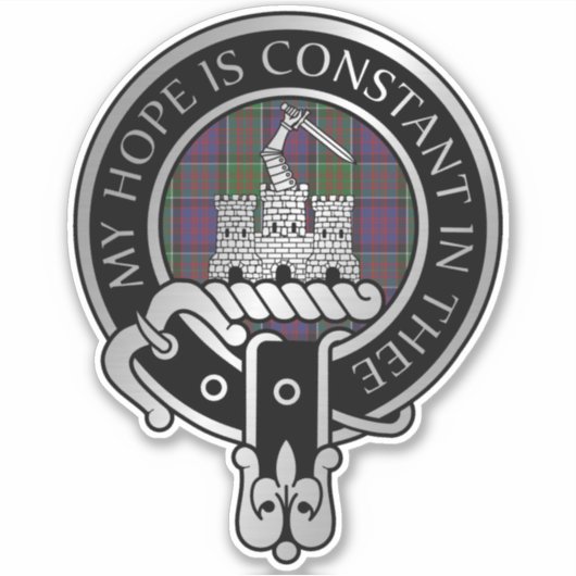 Clan MacDonald van Clanranald Crest & Tartan Sticker (Voorkant)