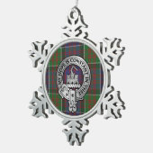 Clan MacDonald van Clanranald Crest & Tartan Tin Sneeuwvlok Ornament (Rechts)