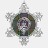 Clan MacDonald van Clanranald Crest & Tartan Tin Sneeuwvlok Ornament (Voorkant)