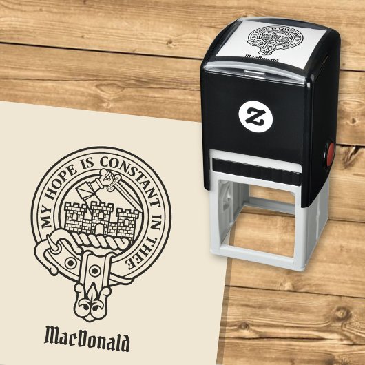 Clan MacDonald van Clanranald Crest Zelfinktende Stempel