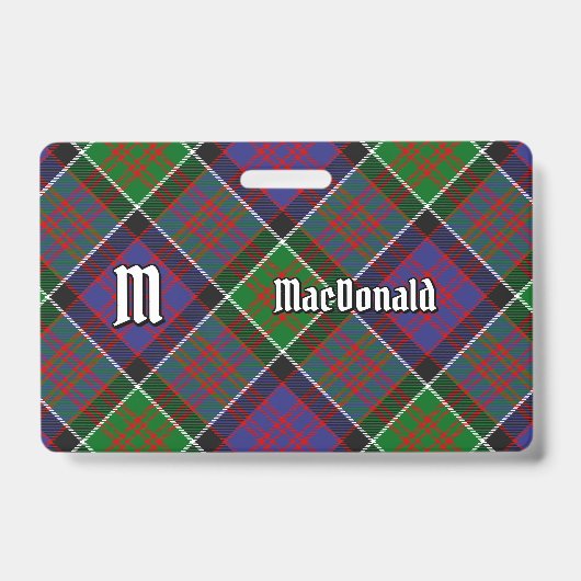 Clan MacDonald van Clanranald Tartan Badge (Voorzijde)