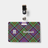 Clan MacDonald van Clanranald Tartan Badge (Voorzijde met clip)
