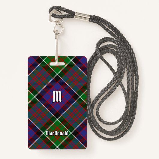 Clan MacDonald van Clanranald Tartan Badge (Voorkant met draagriem)
