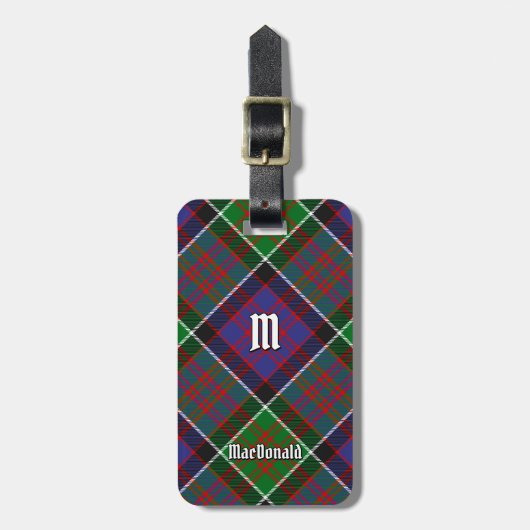 Clan MacDonald van Clanranald Tartan Bagage Label (Voorkant verticaal)