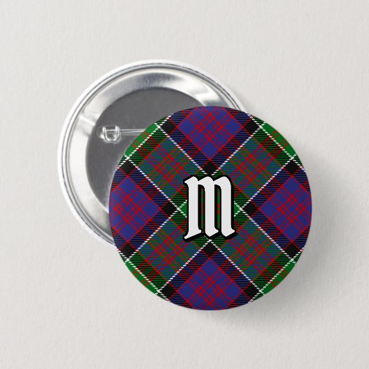 Clan MacDonald van Clanranald Tartan Button (Voorkant /achterkant)