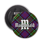 Clan MacDonald van Clanranald Tartan Button Flesopener (Voorkant)