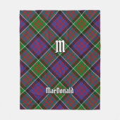 Clan MacDonald van Clanranald Tartan Fleece Blanke (Voorkant)