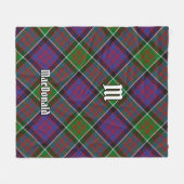 Clan MacDonald van Clanranald Tartan Fleece Blanke (Voorkant (Horizontaal))