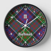 Clan MacDonald van Clanranald Tartan Grote klok (Voorkant)