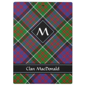 Clan MacDonald van Clanranald Tartan Klembord (Achterkant)