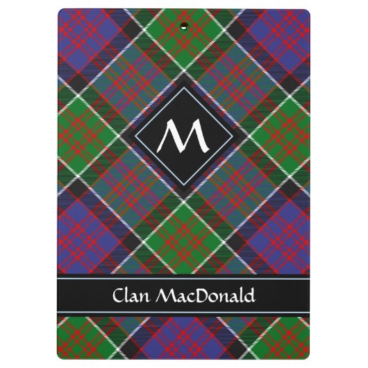 Clan MacDonald van Clanranald Tartan Klembord (Achterkant)