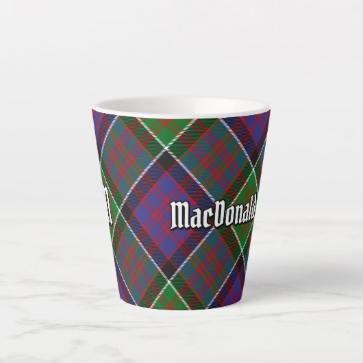 Clan MacDonald van Clanranald Tartan Latte Mok (Voorkant)