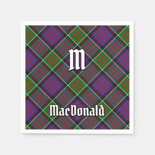 Clan MacDonald van Clanranald Tartan Napkins Servet (Voorkant)