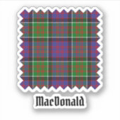Clan MacDonald van Clanranald Tartan Sticker (Voorkant)