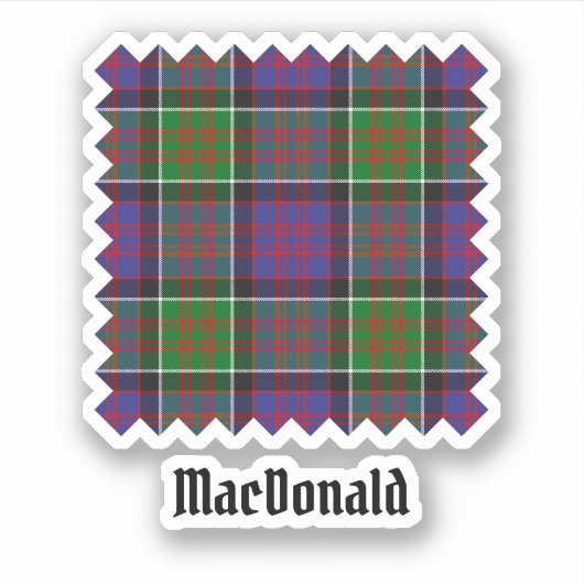 Clan MacDonald van Clanranald Tartan Sticker (Voorkant)