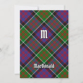 Clan MacDonald van Clanranald Tartan Uitnodiging (Voorkant)