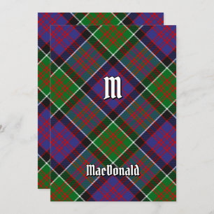 Clan MacDonald van Clanranald Tartan Uitnodiging
