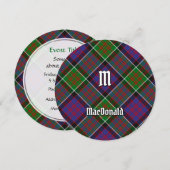 Clan MacDonald van Clanranald Tartan Uitnodiging (Voorkant / Achterkant)