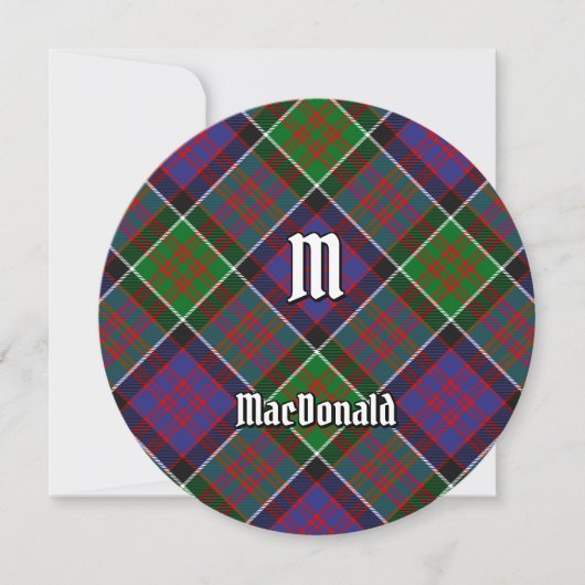 Clan MacDonald van Clanranald Tartan Uitnodiging (Voorkant)