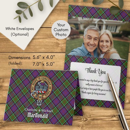 Clan MacDonald van Clanranald Wapen boven Tartan