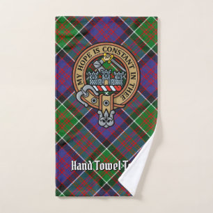Clan MacDonald van Clanranald Wapen boven Tartan Bad Handdoek
