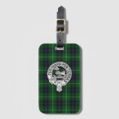 Clan MacDonald van de Isles Crest & Tartan Bagagelabel (Voorkant (verticaal))