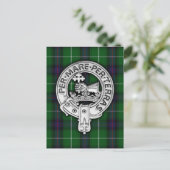 Clan MacDonald van de Isles Crest & Tartan Briefkaart (Staand voorkant)