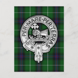Clan MacDonald van de Isles Crest & Tartan Briefkaart