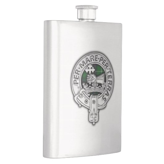 Clan MacDonald van de Isles Crest & Tartan Flacon (Rechts)