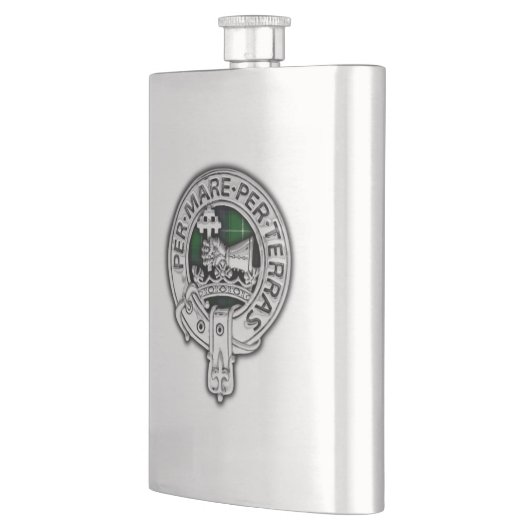 Clan MacDonald van de Isles Crest & Tartan Flacon (Links)