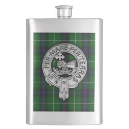 Clan MacDonald van de Isles Crest & Tartan Flacon
