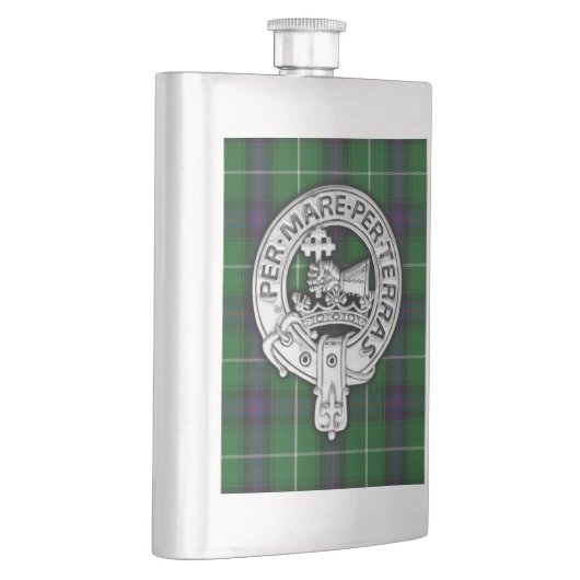 Clan MacDonald van de Isles Crest & Tartan Flacon (Rechts)