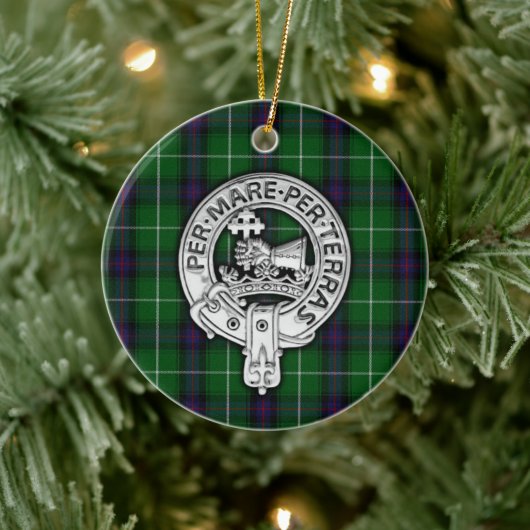 Clan MacDonald van de Isles Crest & Tartan Keramisch Ornament (Boom)